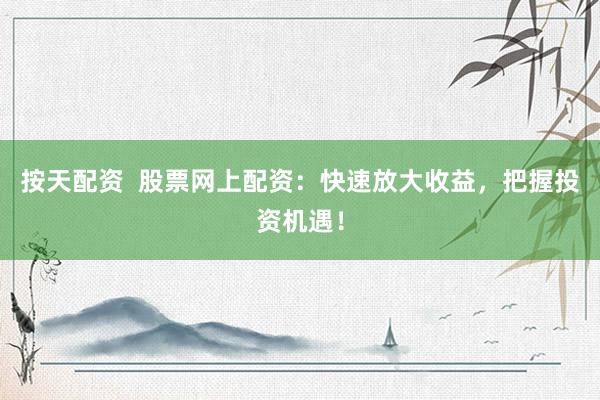 按天配资  股票网上配资：快速放大收益，把握投资机遇！