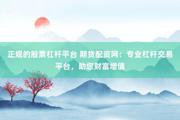 正规的股票杠杆平台 期货配资网：专业杠杆交易平台，助您财富增值